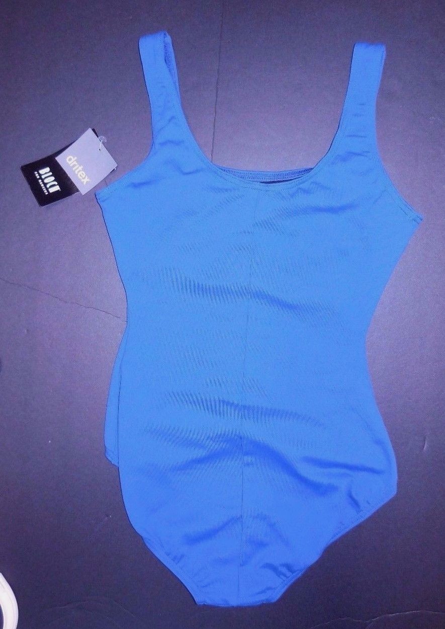 NWT BLoch L6905 Tank Leotard Dritex Small adult dark blue shelf lined
