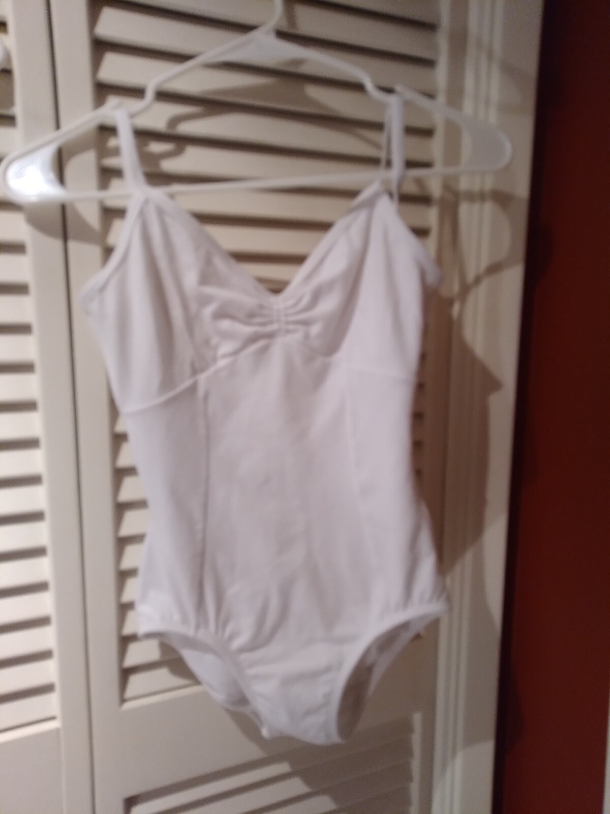 Five Classic Camisole Leortards Size S White, Black, Wine, Navy, Gray 