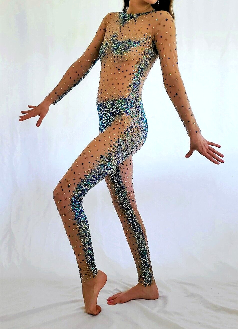 Aerial Silk/Lyra Leotard S/M Costume Performance Dance Circus Catsuit Contortion