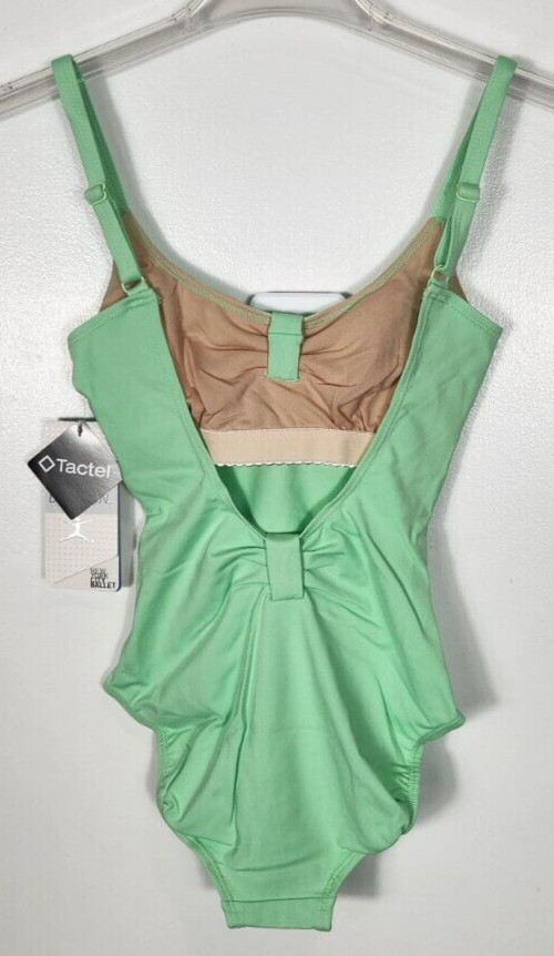 Danskin NYCB Women’s Size Petite XS (0-2) Green Ash Camisole Leotard NWT