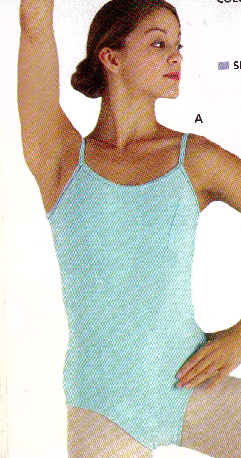 Princess Seamed Black Camisole leotard cotton spandex nude shelf bra