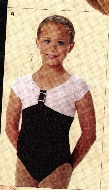 Cap Sleeve Periwinkle Black Leotard 2 Tone Rhinestone Slide over 10 available