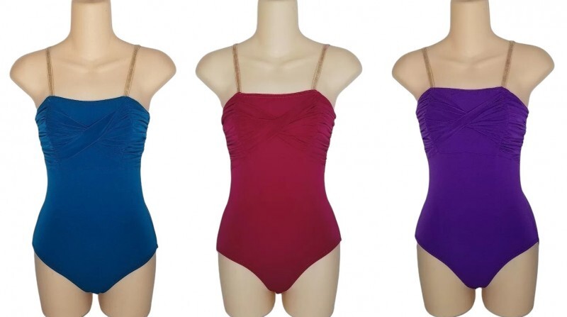 Reflections LEOTARD Dance Costume CHOICE Teal-Fuchsia-Purple NEW With Strap FLAW