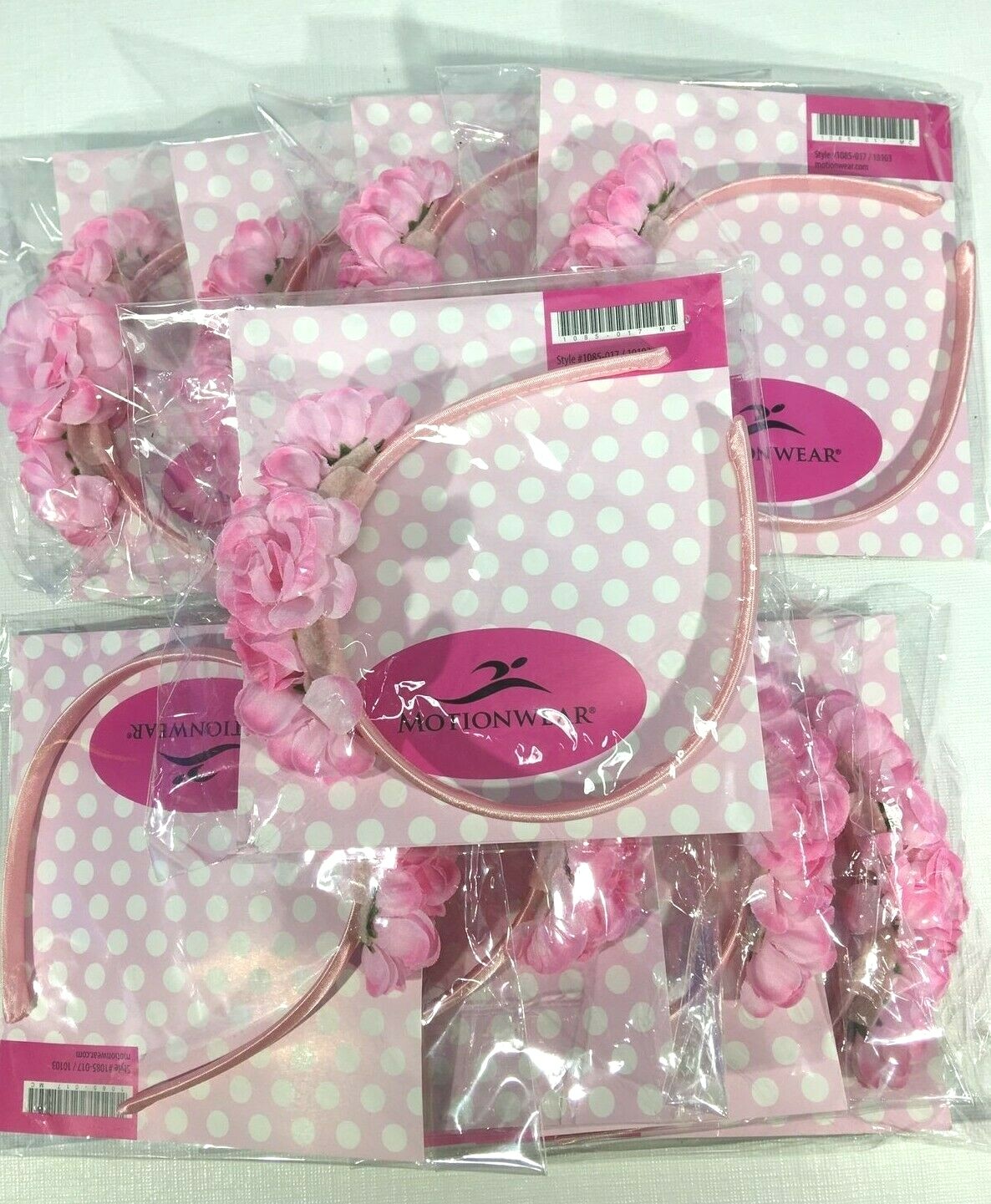 Motionwear Headband Pink Rose Flowers Lot of 9