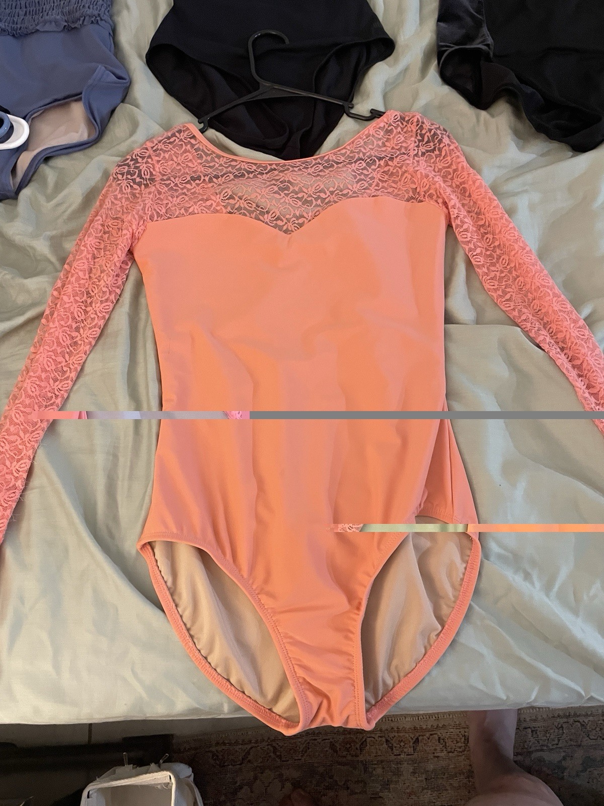 Women’s Lot of 9 Dance Leotards, Multi-Color Solid Lace Nylon Assorted Styles
