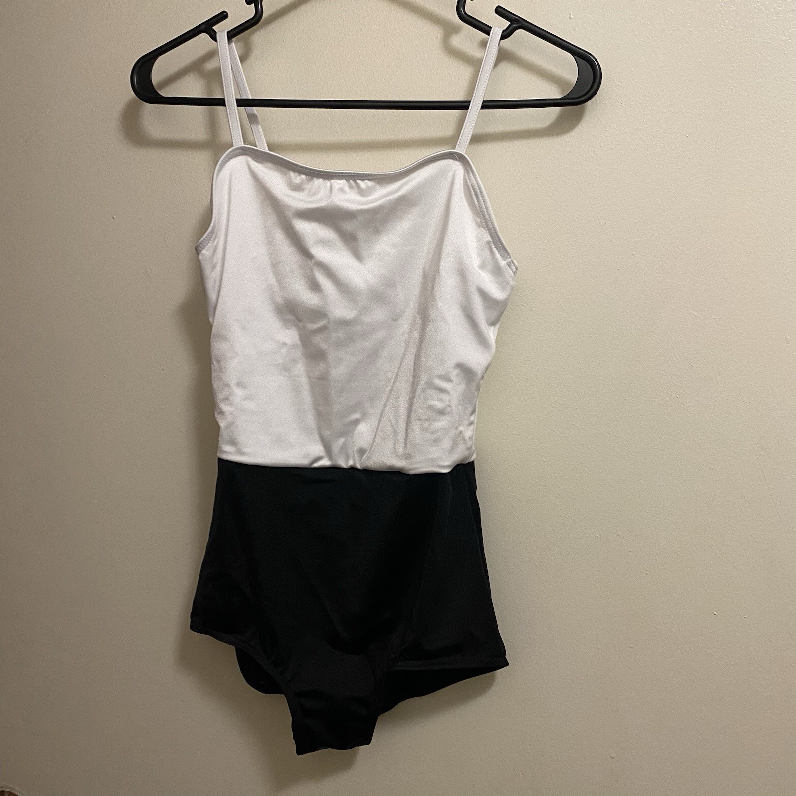 Weissman Womens Dance Leotard AS SA Adult S Small Black On Top White Bottom New