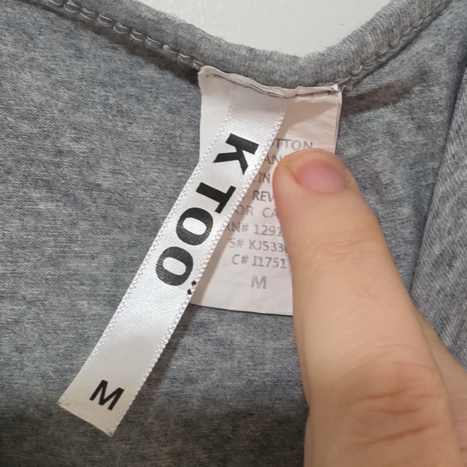 KTOO Women’s Gray Solid Knit Cotton/Spandex Unitard Bodysuit Size M KJ5330