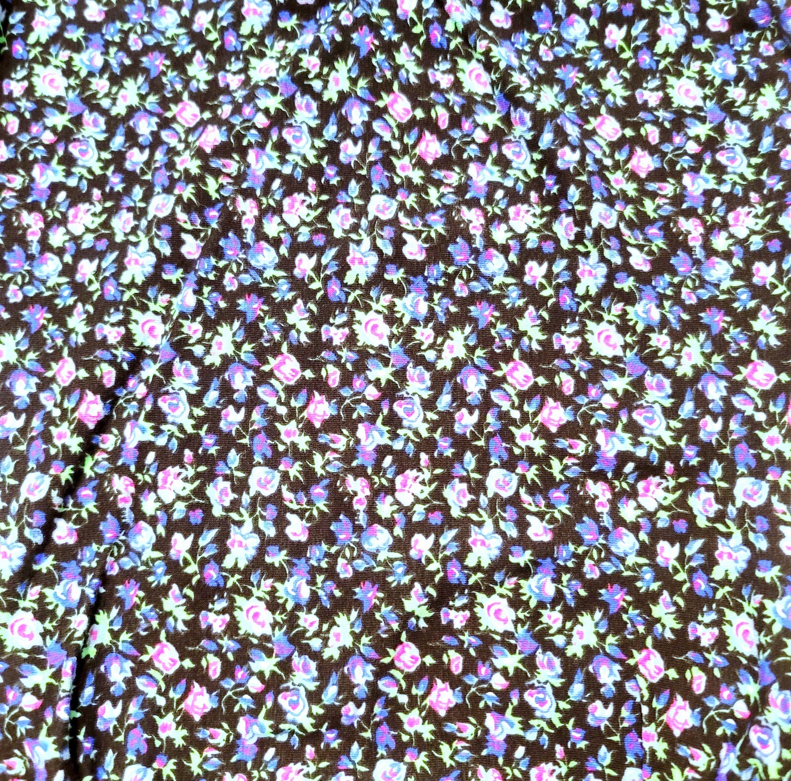 GK Elite VTG 90s Purple Floral Cotton LS Leotard Bodysuit Size AS Adult S Black