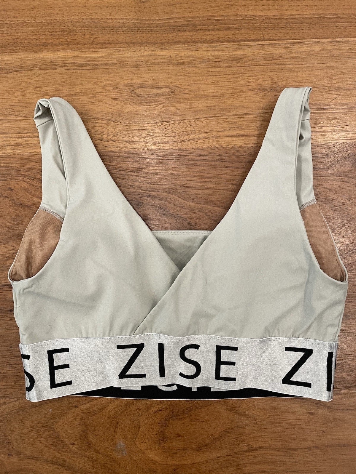 BLOCH ZISE COLLECTION – Sports Bra – Adult M – Grey – Beige – NWOT