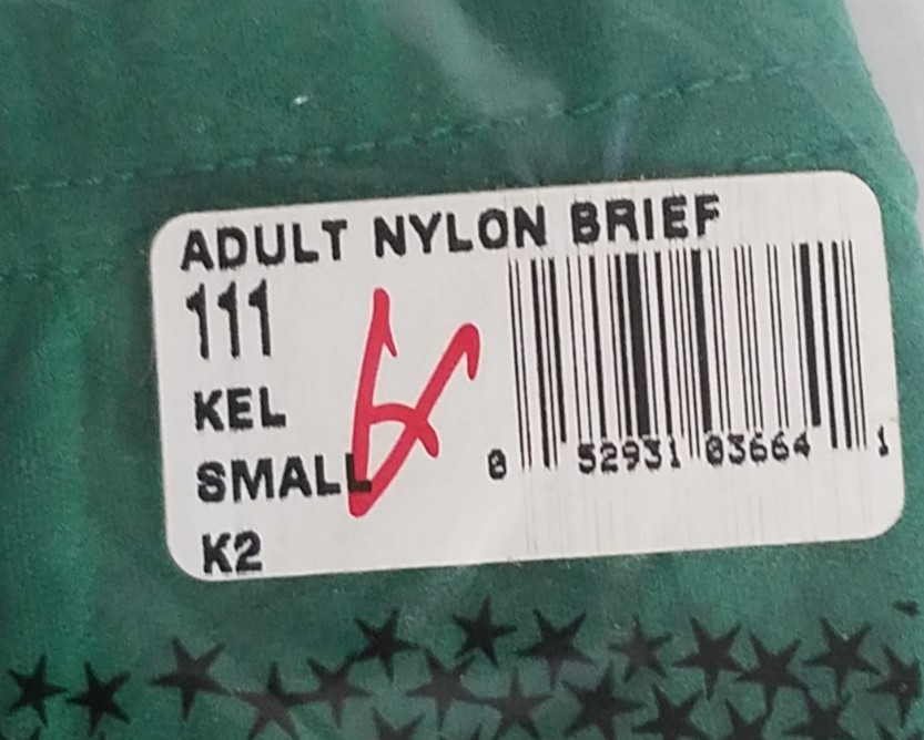 Capezio Dance Briefs Gymnastics Style 111 Adult Sz S Kelly Green Nylon NOS 5146