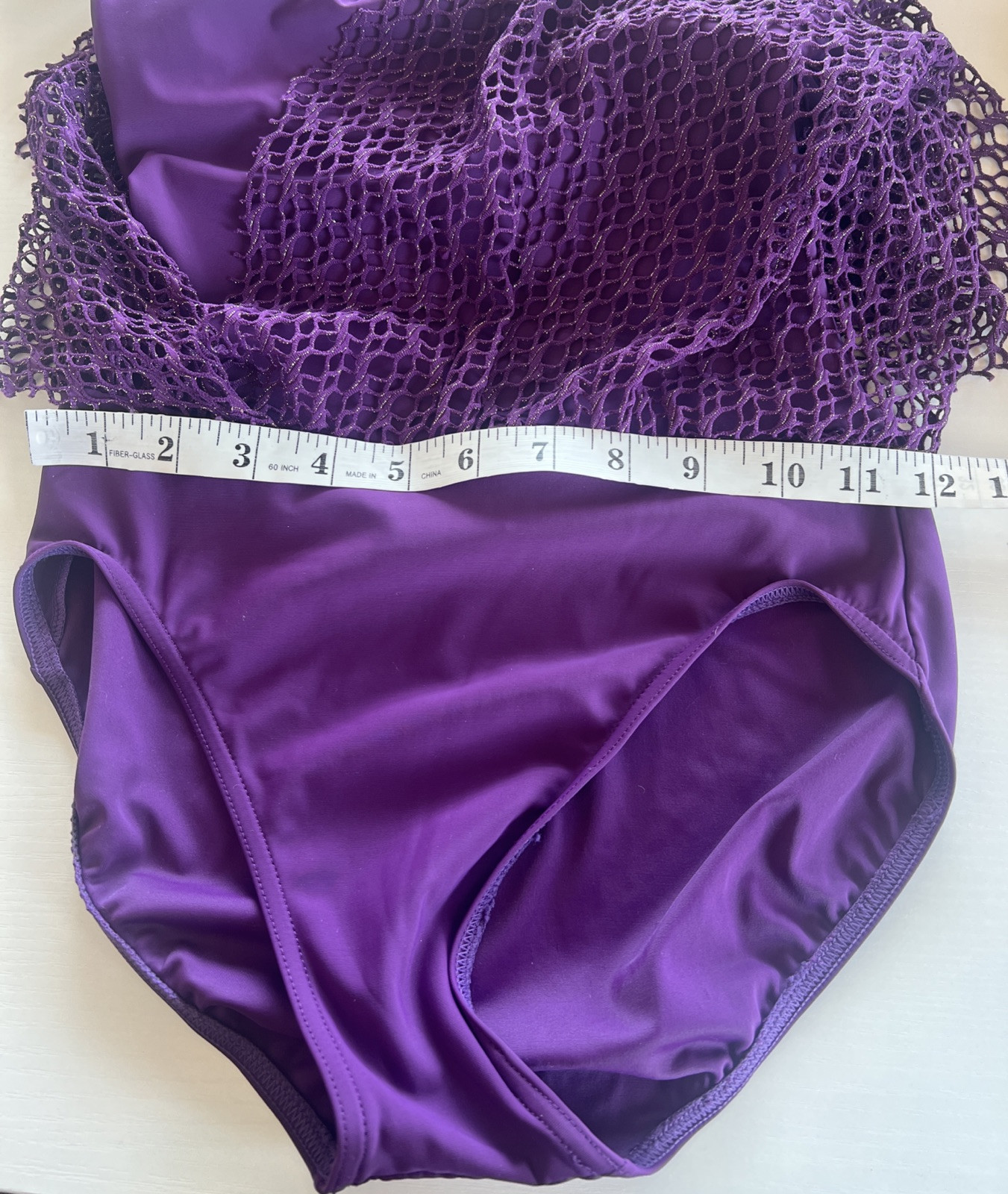 Capezio Women Purple Pleated Synergy Camisole Dress Open Back Size M