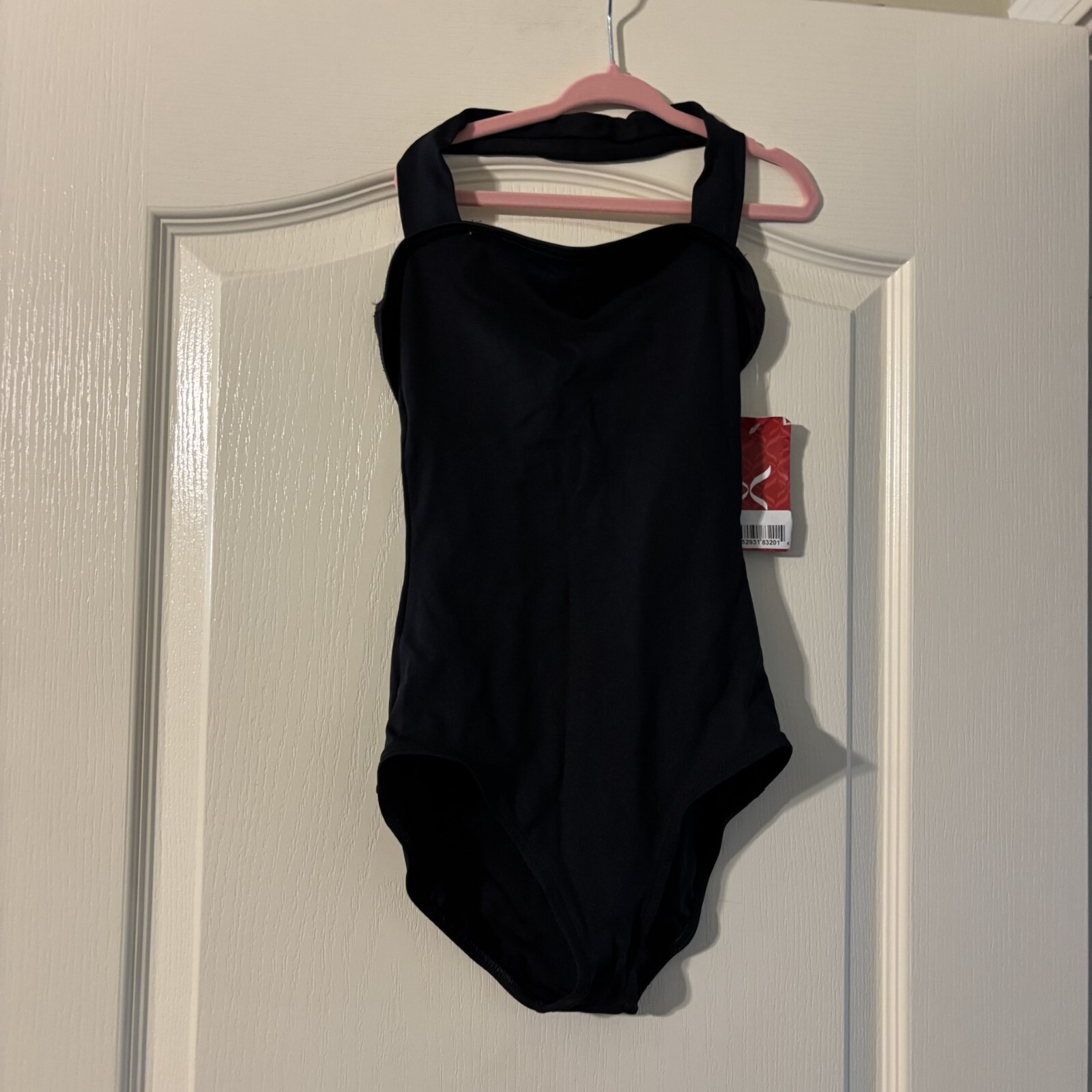 NWT Capezio Women’s Pull-Over Halter Leotard Black SZ S TB150