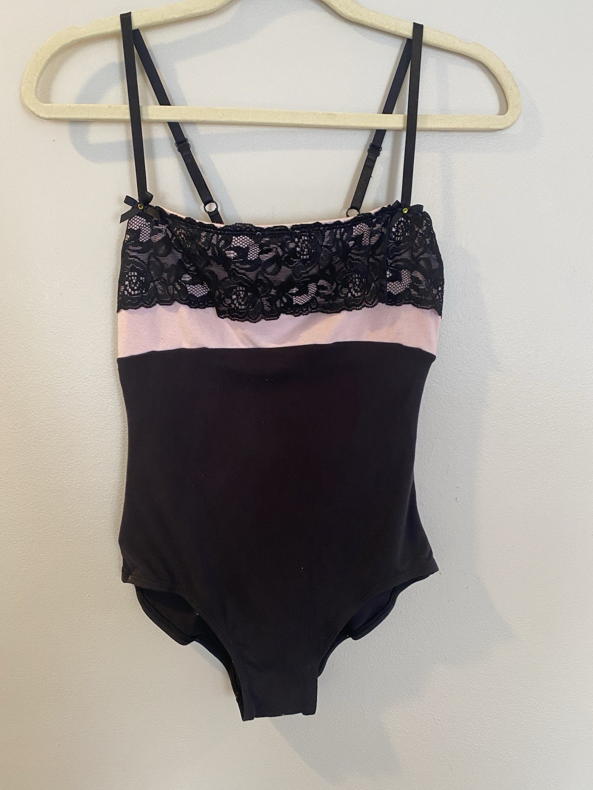 Black & Pink Lace Natalie Dancewear Leopard, Ballet/ Gymnastics/ Dance, Size LG