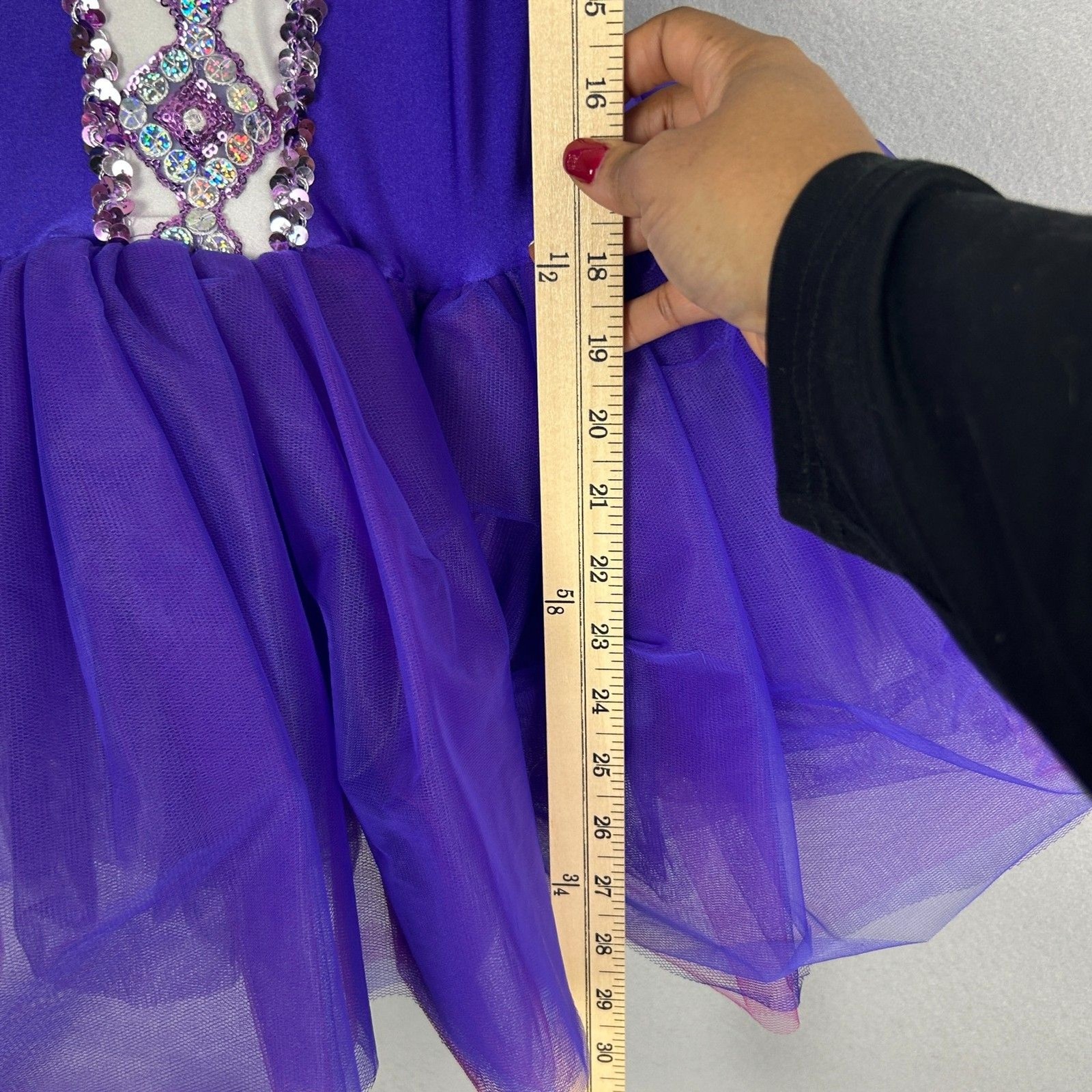 Purple Ballet Leotard Adult Small Tutu Skirt Rhinestone Stage Dance Costume