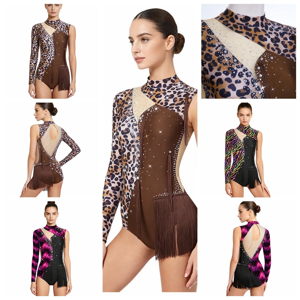 Women Jumpsuit Modern Bodysuit Cha-Cha Ballerina Athletic Ballet Sports Tops
