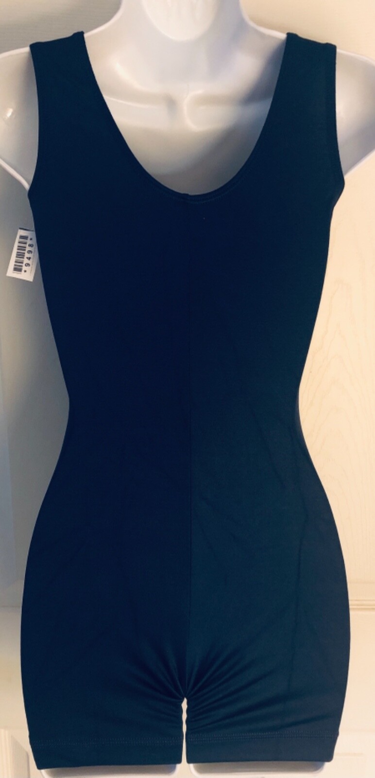 GK CLASSIC BIKETARD ADULT SMALL NAVY NYLON/SPANDEX DANCE WORKOUT GYM TANK Sz AS