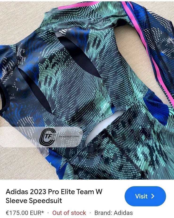 Adidas Leotard Track & Field Pro Elite Team Jumpsuit Sleeves Speedsuit M $180