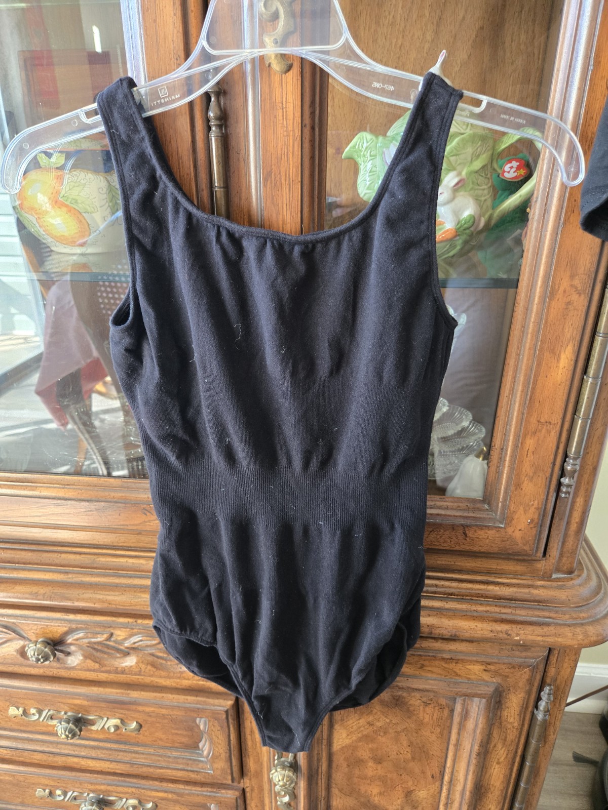 Revolution Dancewear Adult Medium Black Leotard Sleeveless Support