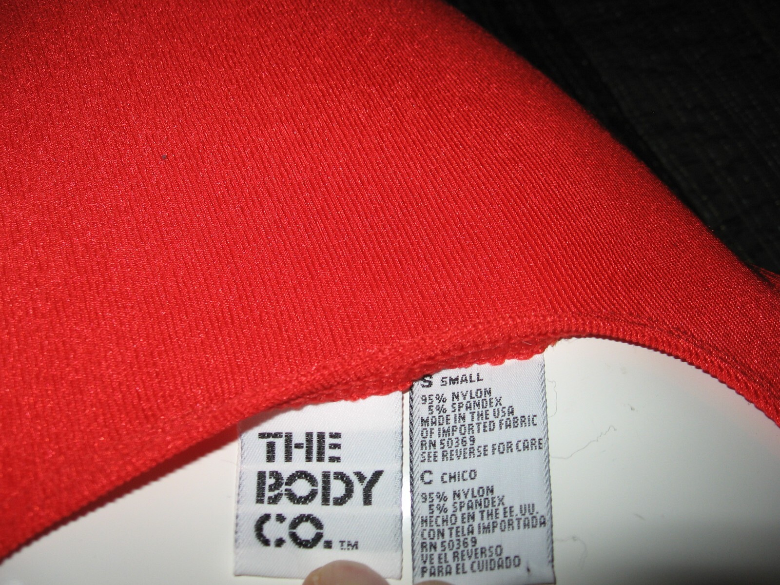 The Body Co Leotard Vintage 80s 90s Bodysuit Red Ribbed High Legs Halloween Cost