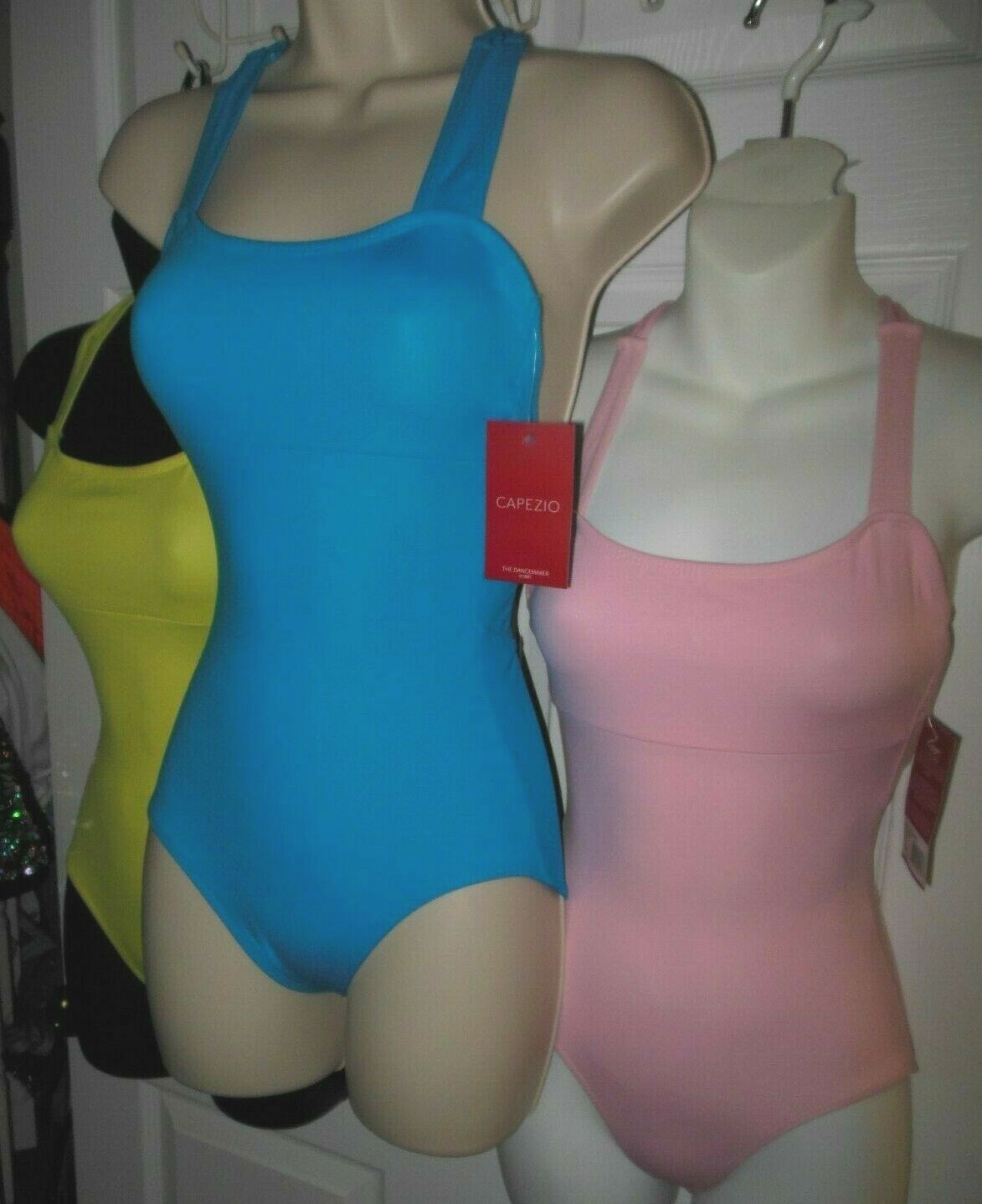 CAPEZIO CAMISOLE LEOTARD 4 COLORS STRAPPY BACK Tb201 LADIES sizes lattice