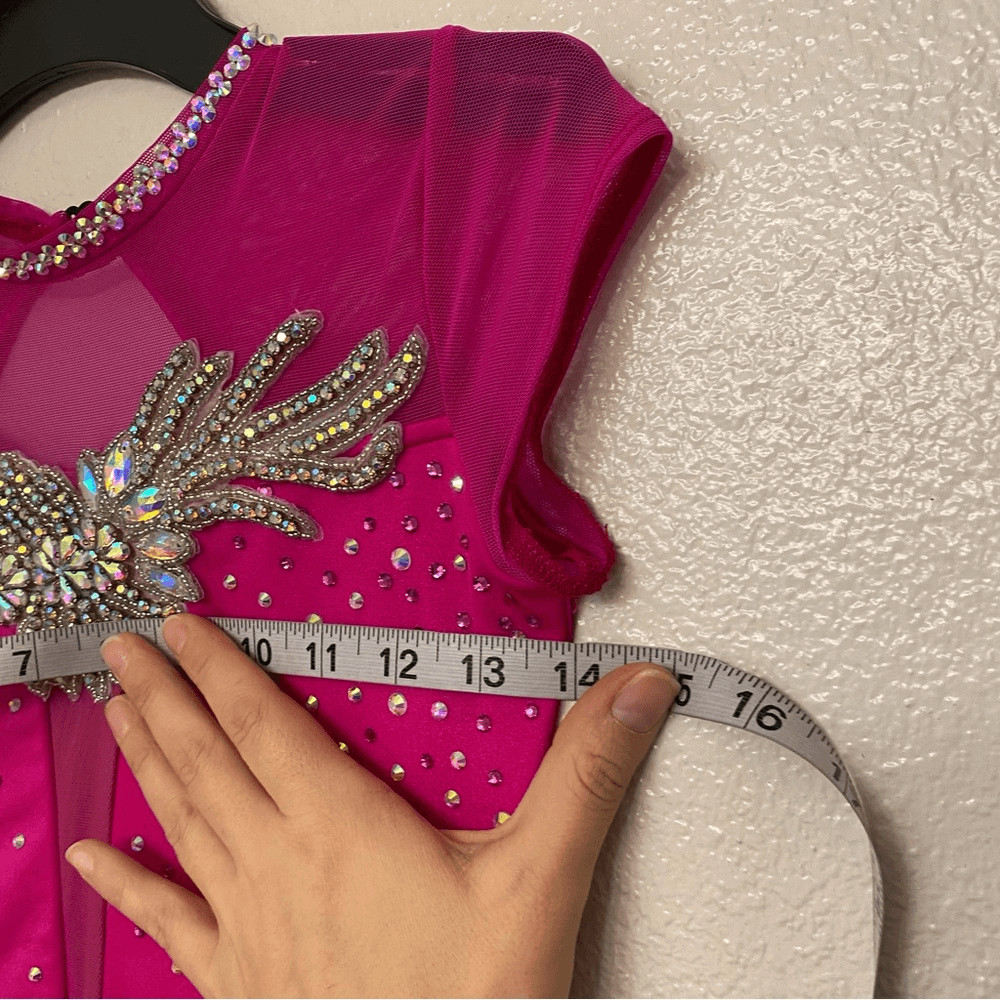 The Lineup dance costume lyrical hot pink custom SAGE SKIRTED LEOTARD SA 14