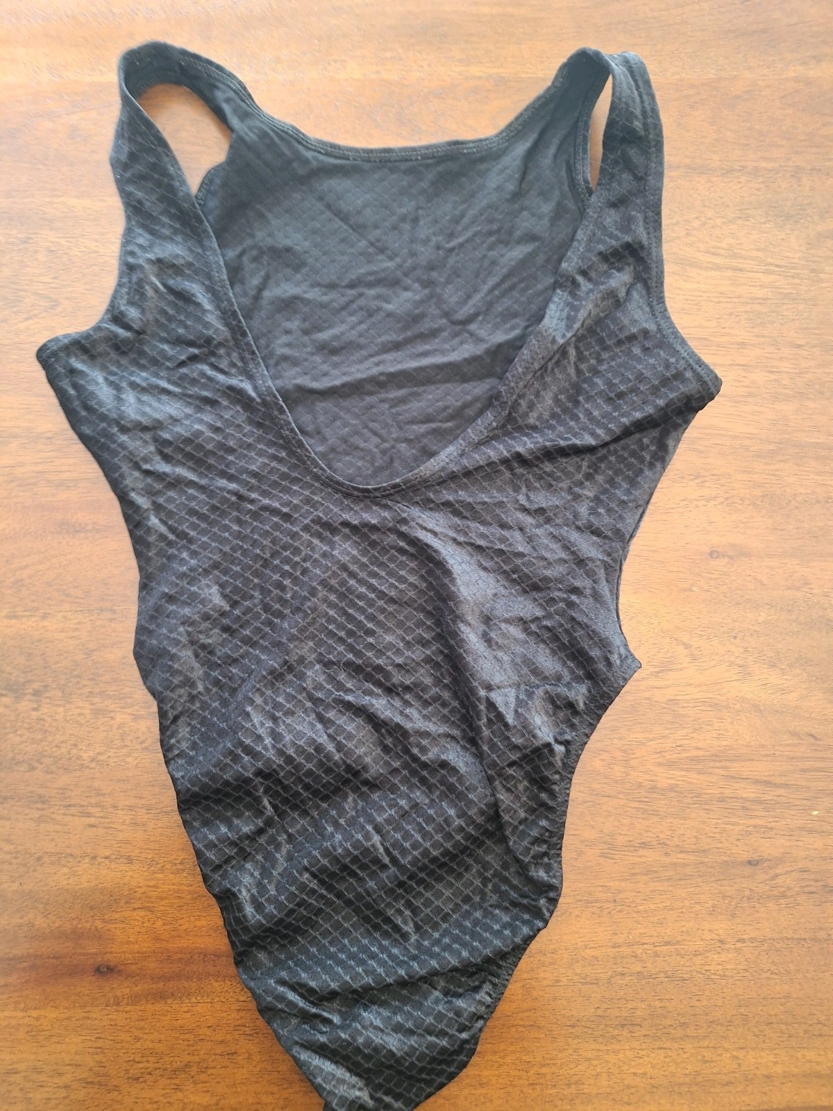 Vintage Softouch Leotard excellent Antron Nylon Spandex black S
