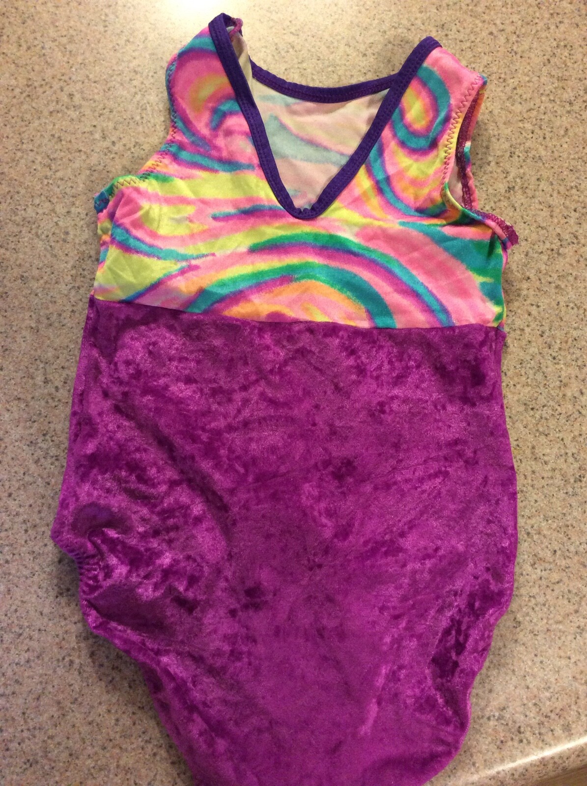 ALPHA FACTOR Gymnastic Dance Cheer leotard, XS Colorful!