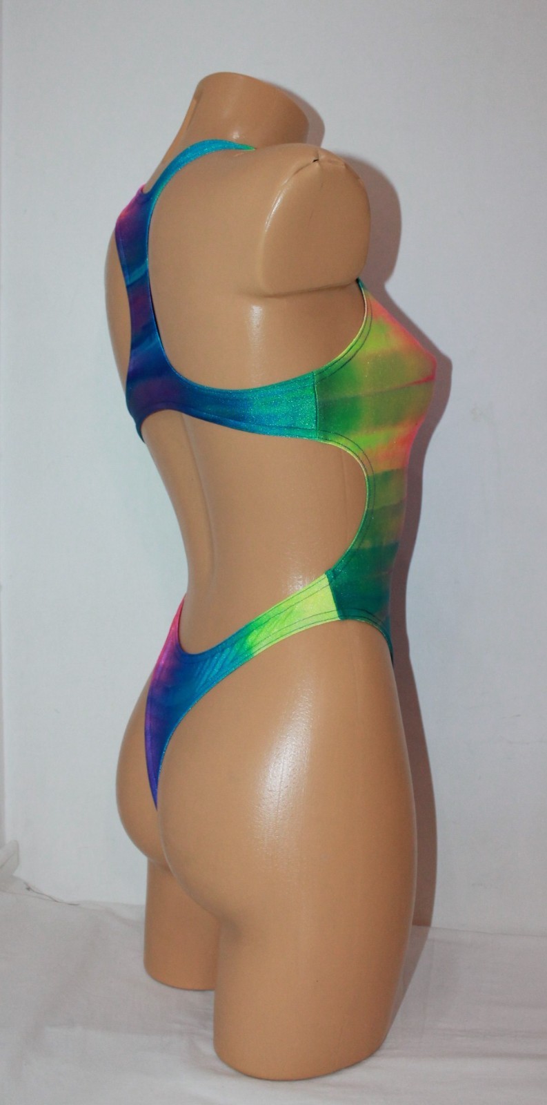 Women Thong One-piece Leotard 202-12 Racerback Multi-Color Spandex Size S