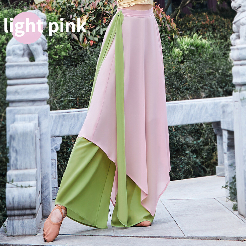 Women Dance Pants Culottes Ballet Dancewear Wide Leg Ethnic Costume Ballroom