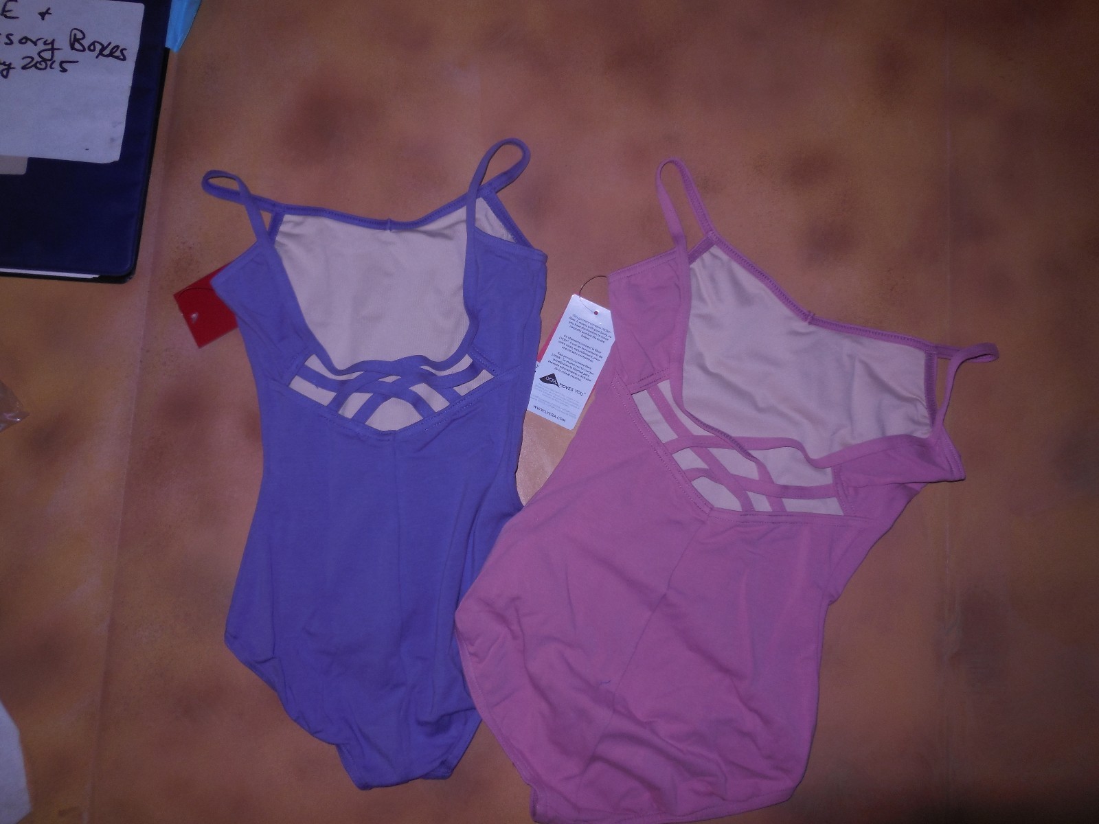 CAPEZIO V neck camisole leotard Amethyst or Dusty pink Girls cc102 strpybck