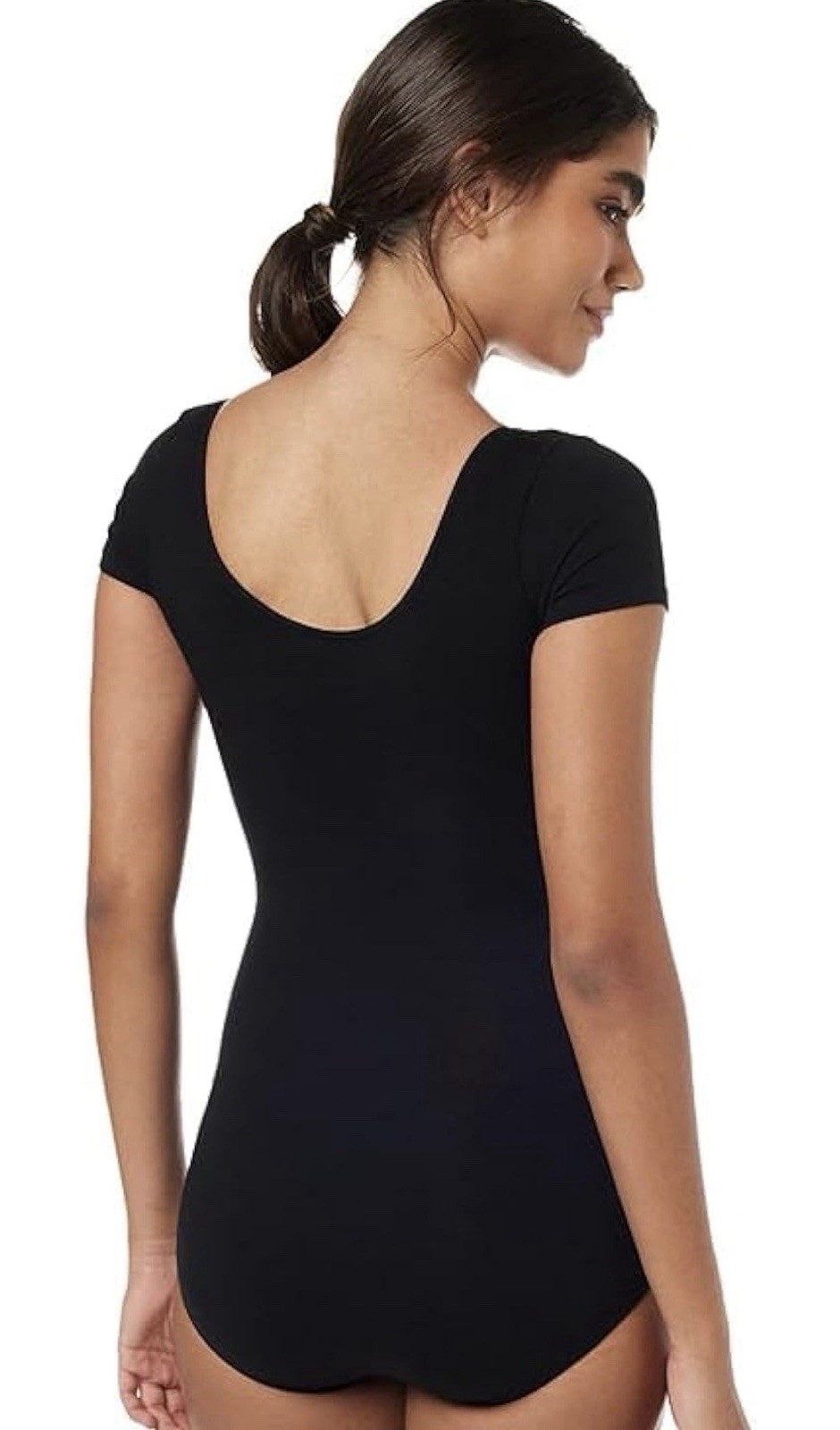Capezio Women’s Classic Short Sleeve Leotard Black Size XS NWT Elegant Chic