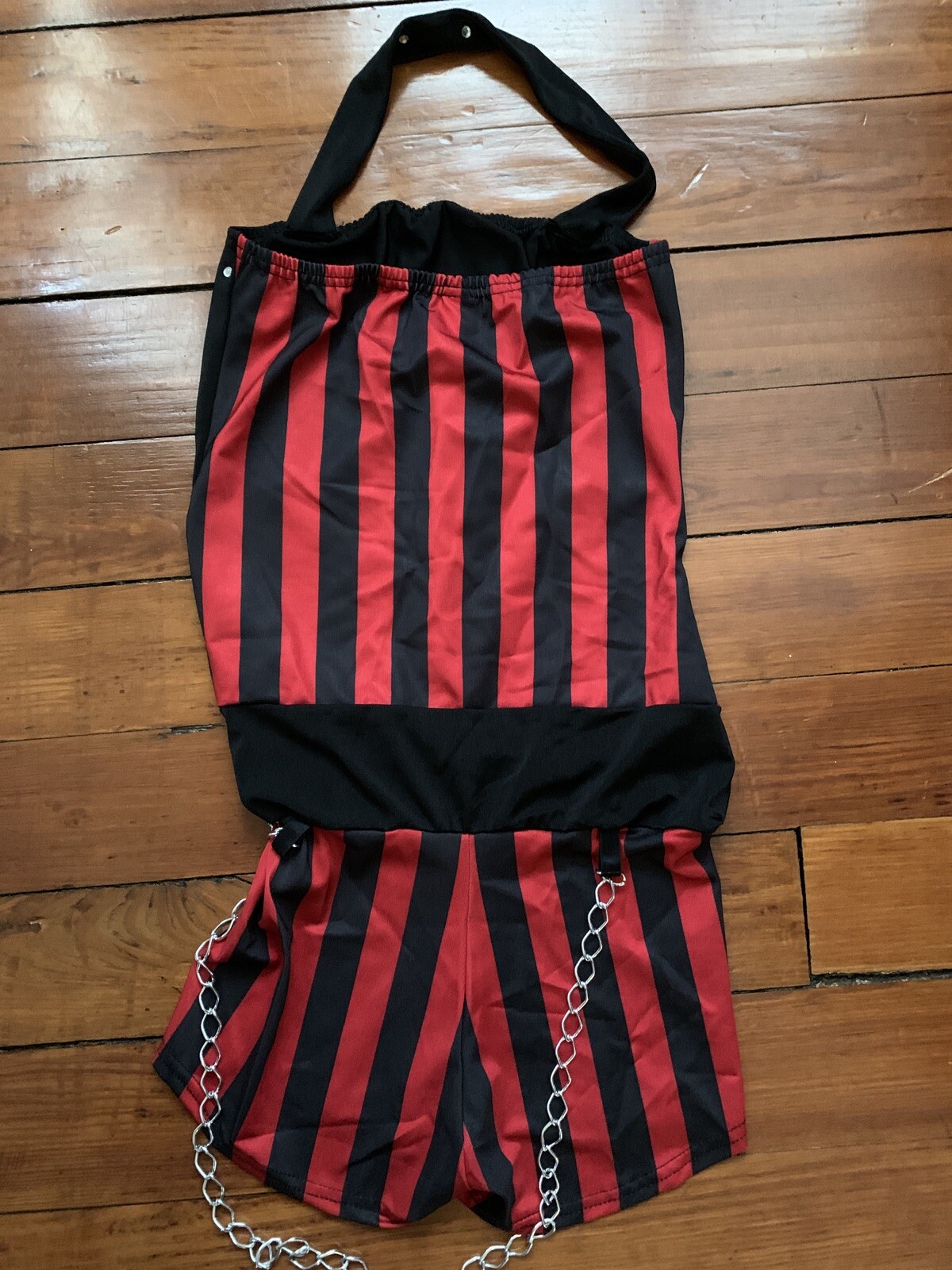 (S) DANCE COSTUME, RED BLACK TAP JAZZ, COMPETITION “THE APPLAUSE” Chains