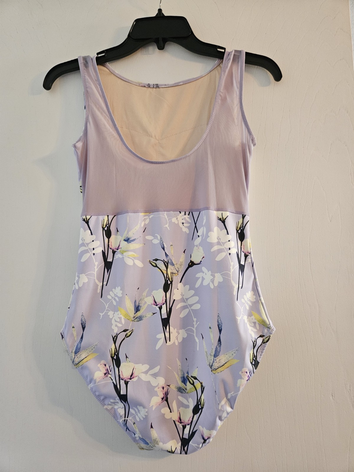 Best for You XL Gymnastics Leotard NWT, Light Purple Floral
