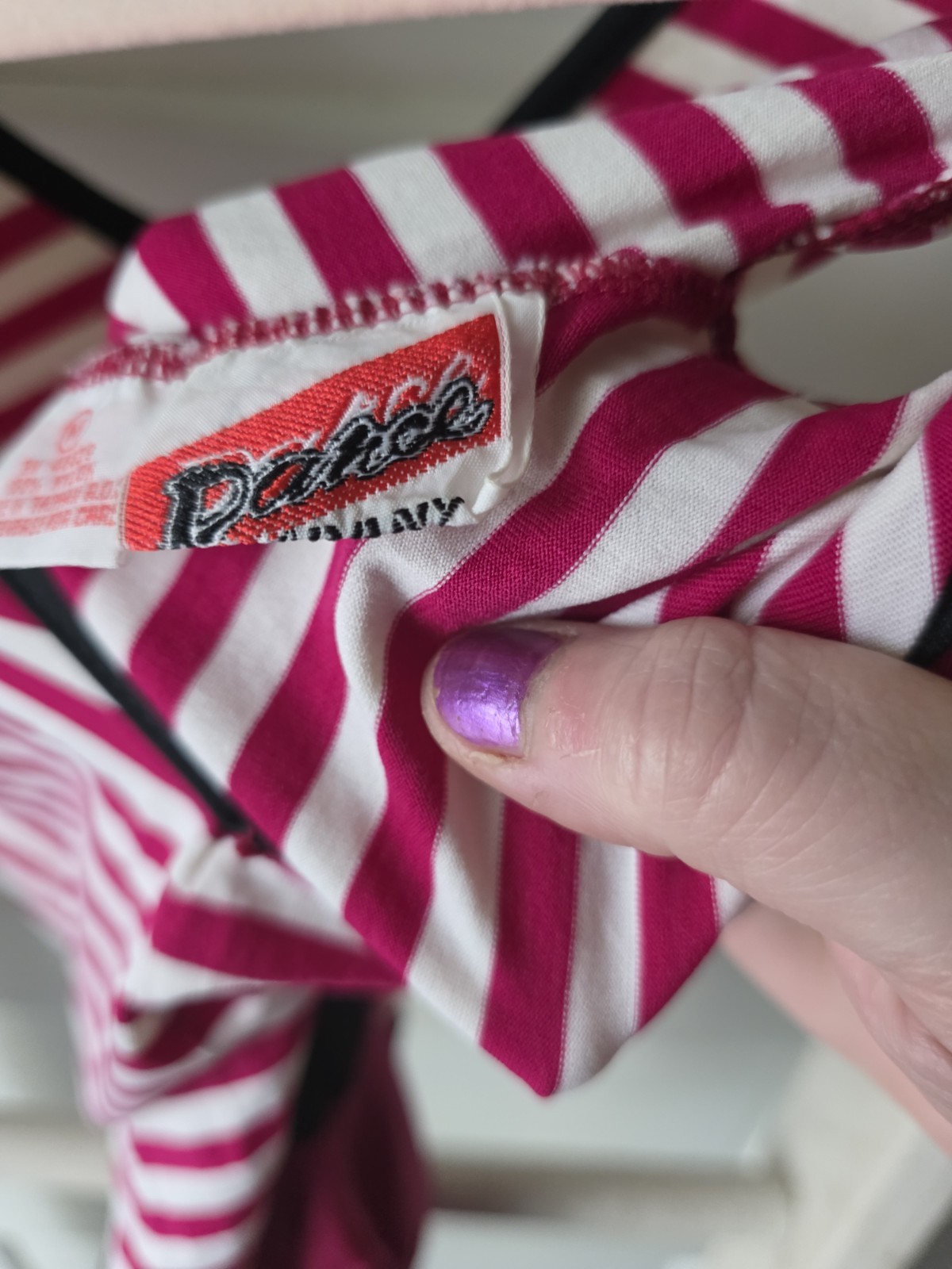 True Vintage Dance Company Striped Leotard