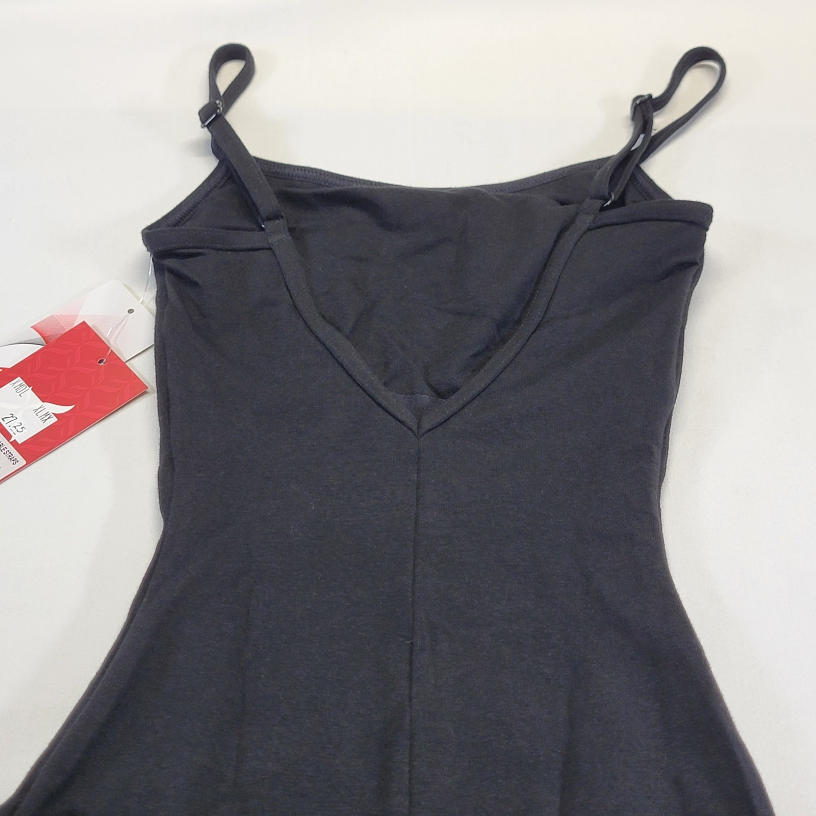 Capezio Strappy Back Camisole Leotard Black Scoop Front Criss-cross Back SZ XSA