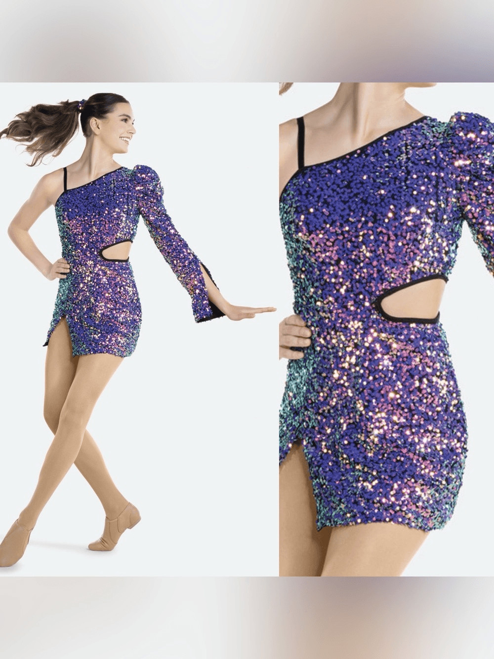 Revolution solo Dance costume sequin TAKE ON THE WORLD RC24606 jazz MA adult