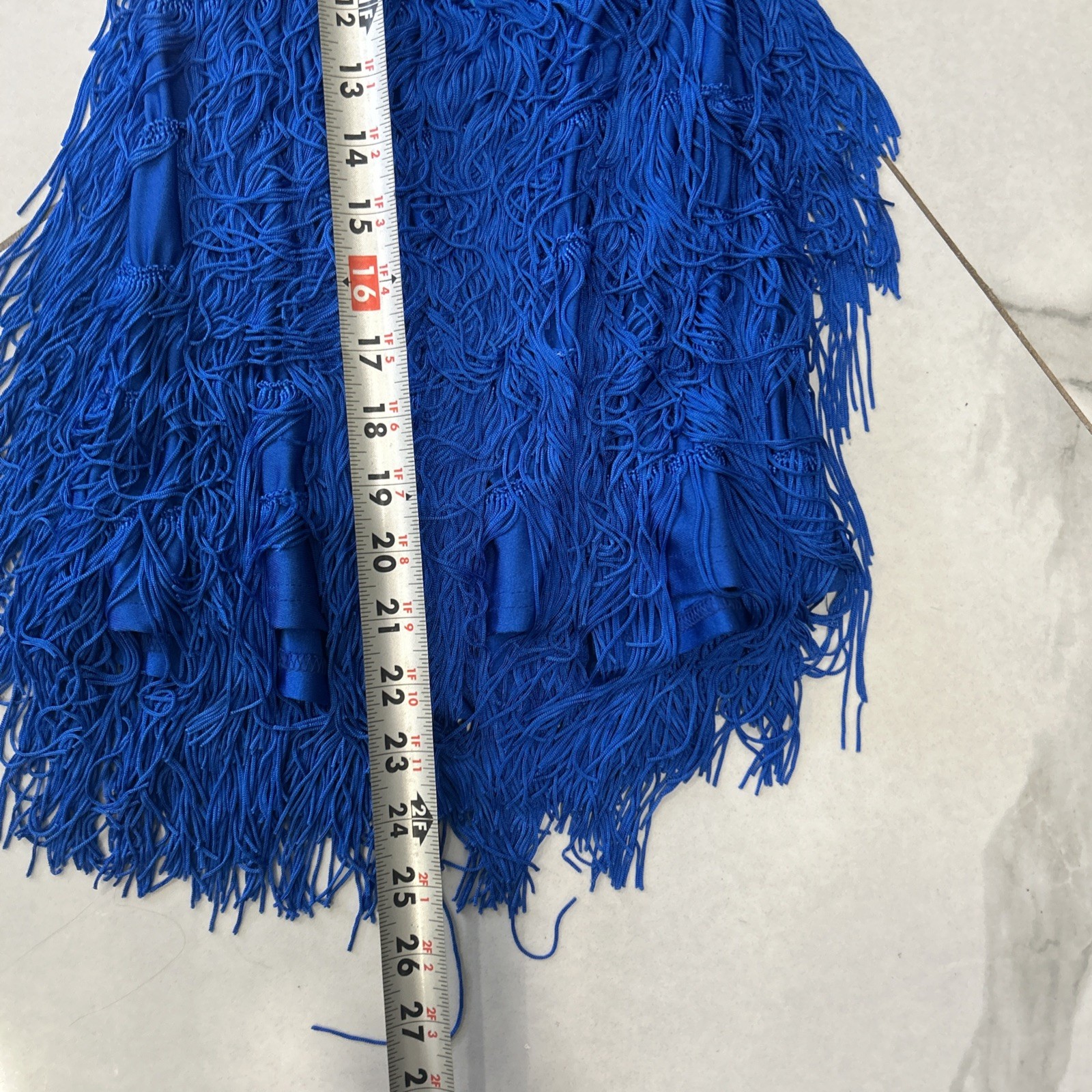 Glamour Costumes Dance Costume Beaded Blue ballroom Size SA Adult Sexy Glitter