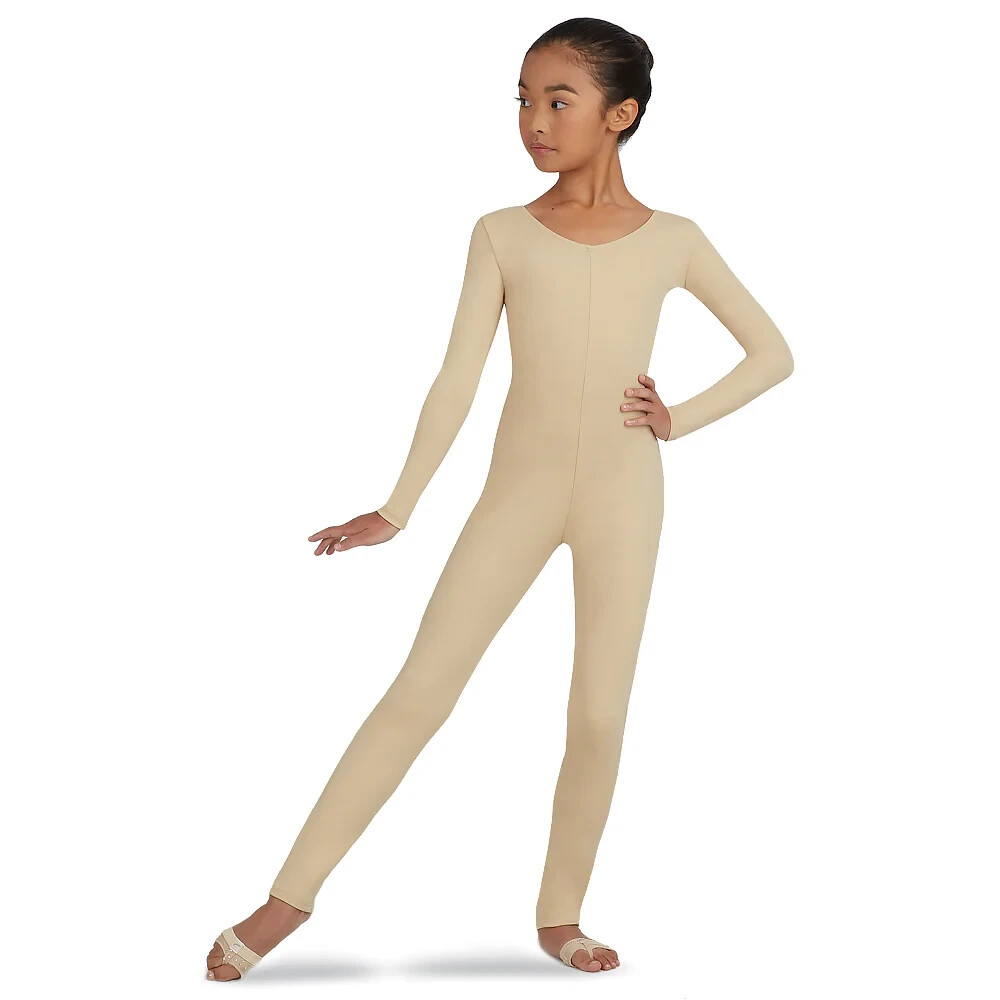 Capezio Long-Sleeve Unitard TB114/C Adult & Child Sizes Nude/Black/White