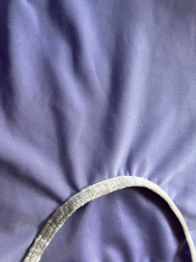 YUMIKO Leotard SL Light Purple Velvet Trim Made in Spain Rare