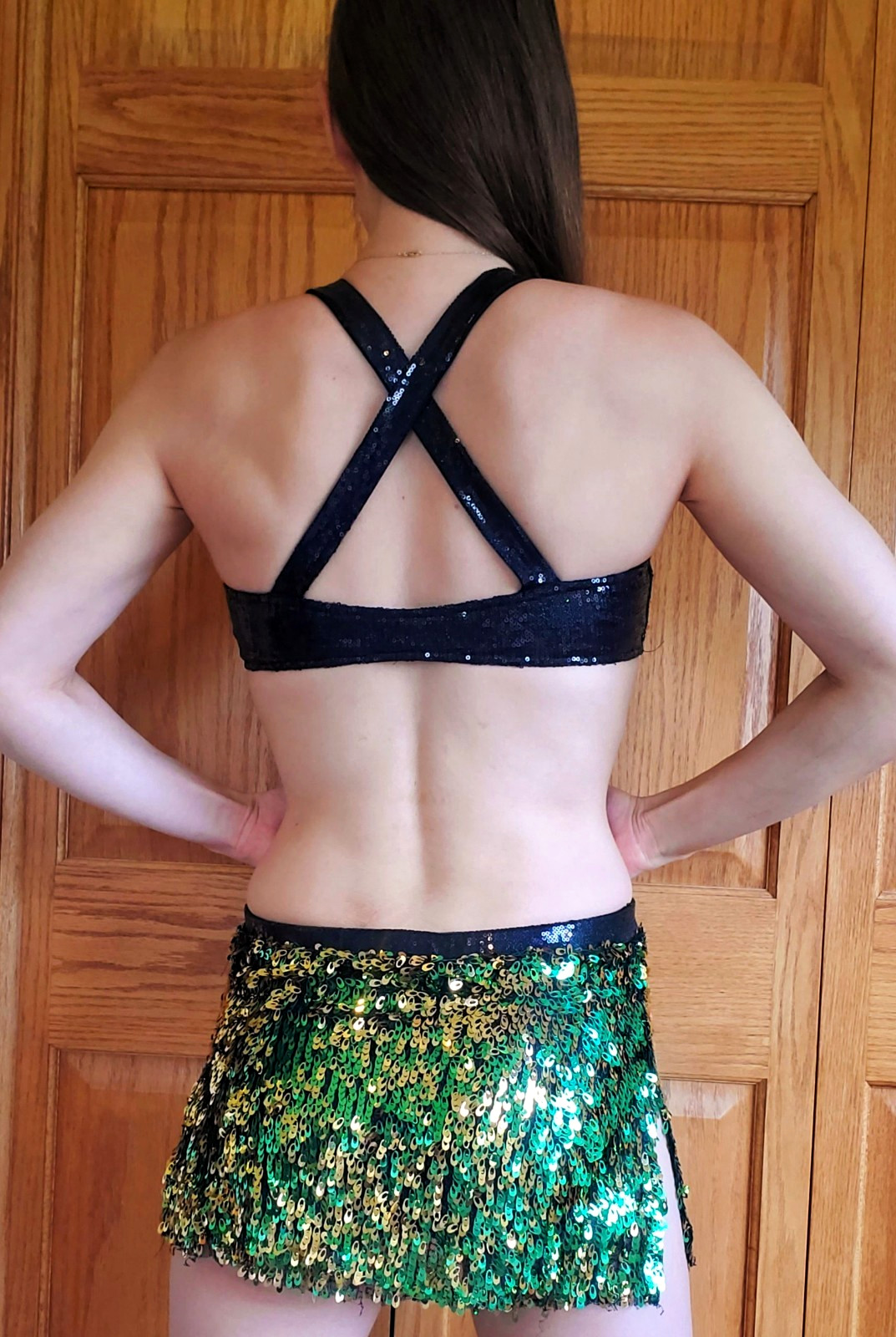 Glamour Dance Aerialist Leotard Costume Adult Small AS Jazz Pole Showgirl