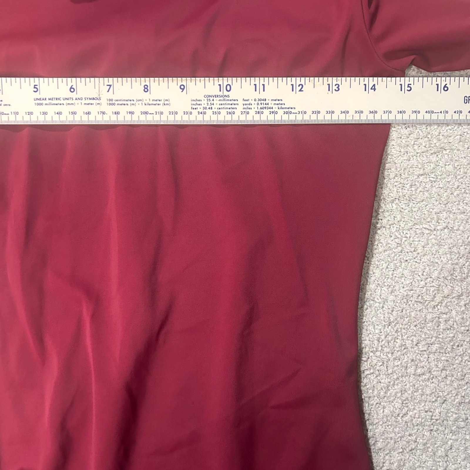 Weissman Dance Leotard Mock Neck MA Burgundy Balletcore Contemporary Minimalist