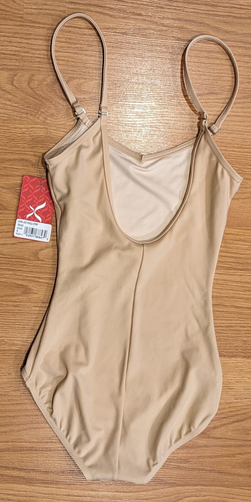 NWT Capezio Camisole Leotard Leo Adjustable Straps Nude – S