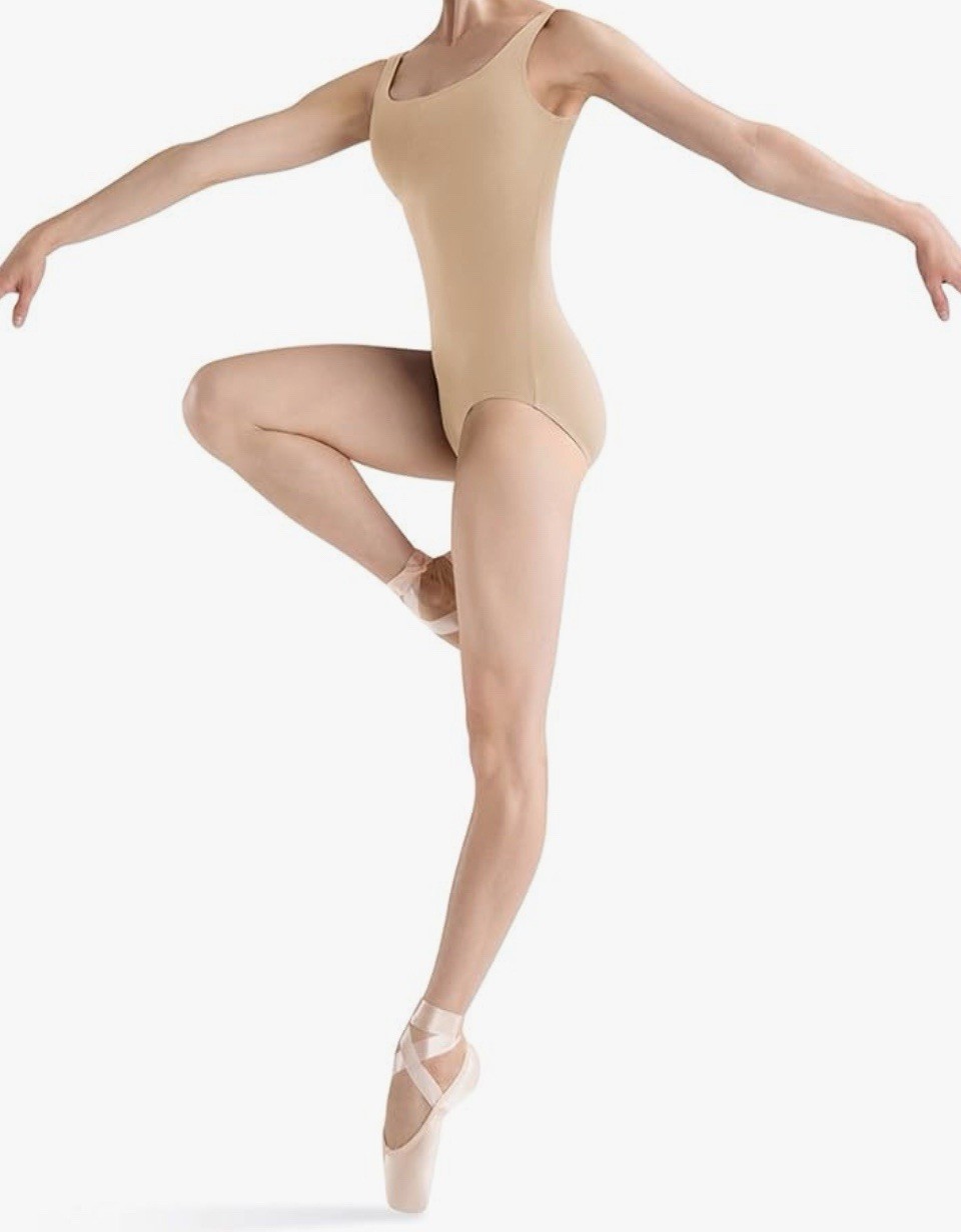 NEW Bloch Dance Women’s Faire microlux Tank Leotard Medium Costume Ballet Nude