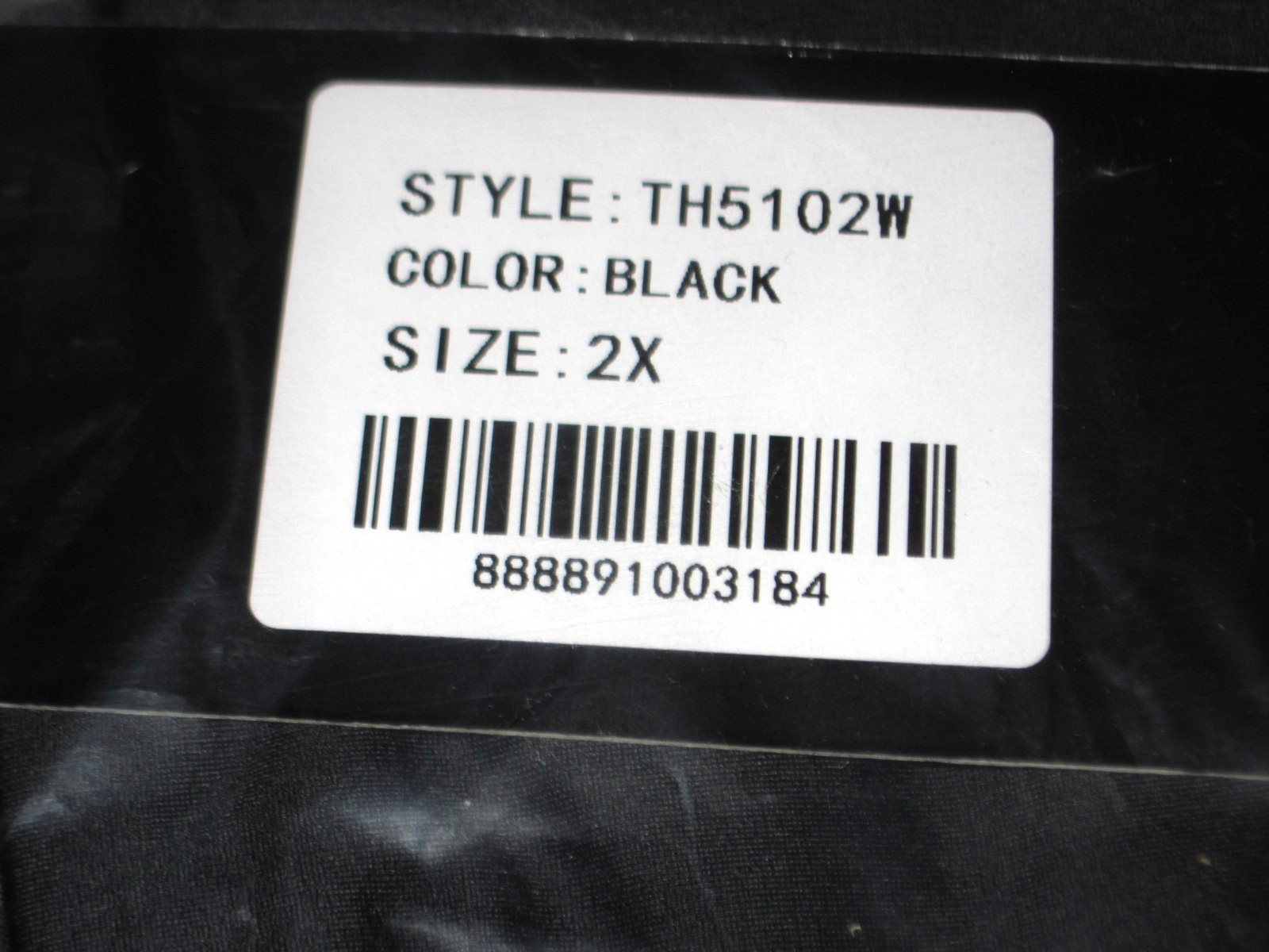 Plus Size Shiny Black Shelf Lined Spandex Long Sleeve Scoop Leotard Size 2XL NWT