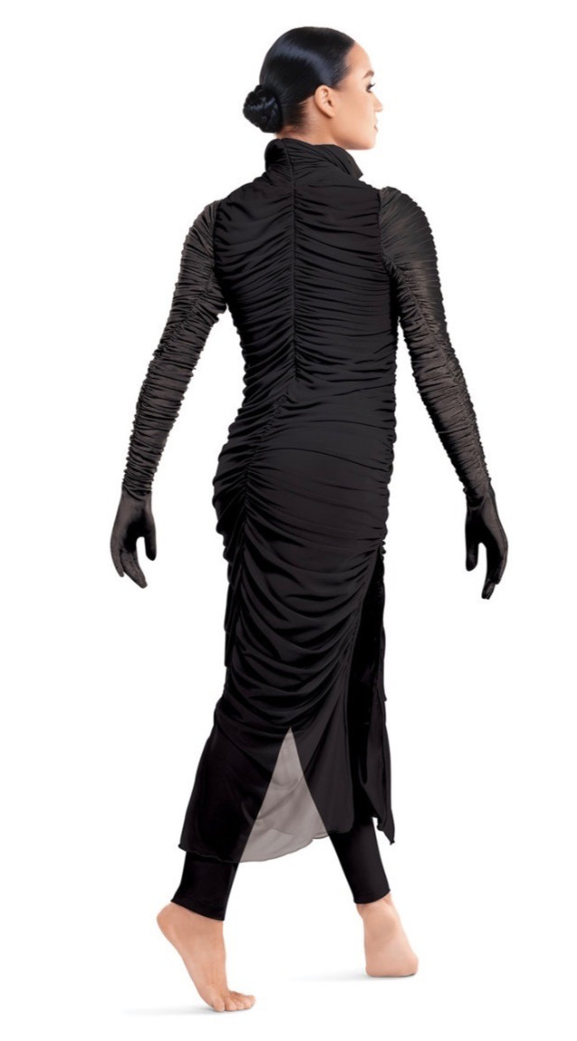 Revolution Tenth House 2 Die 4 Ruched Rhiannon TD25444 Black Catsuit Dress Small