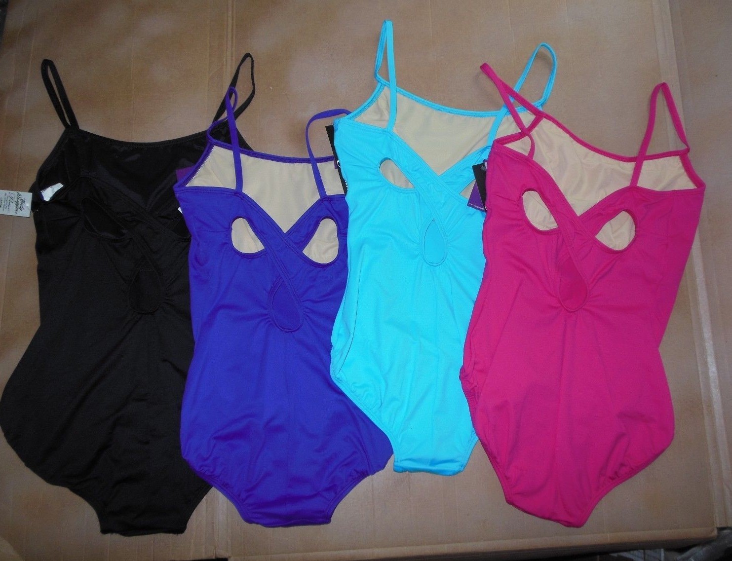 NWT Body Wrappers Cloverleaf back leotard 4 colors Ladies sizes Meryl Camisole