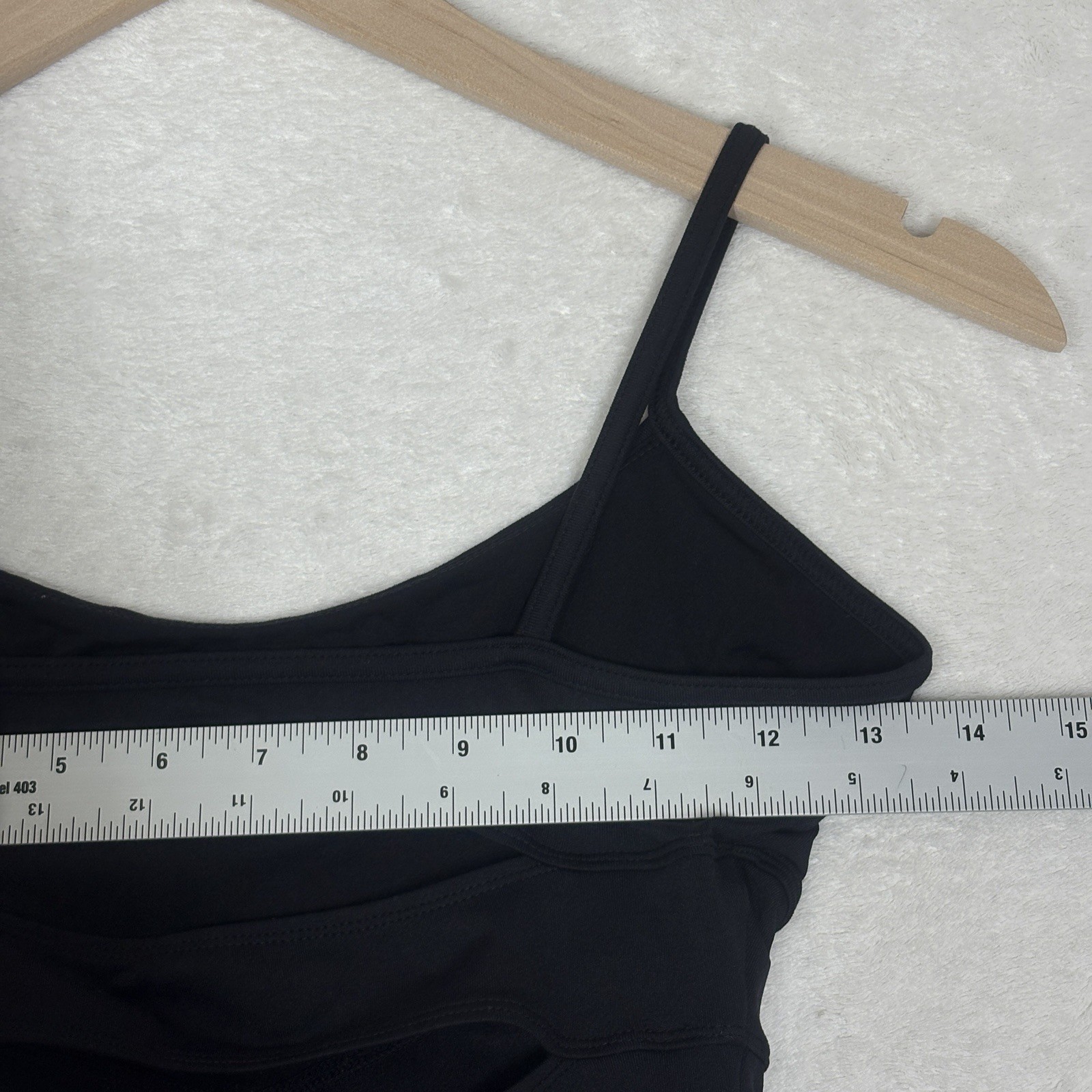 Mirella Princess Seam Cap Sleeve Leotard M/L Black