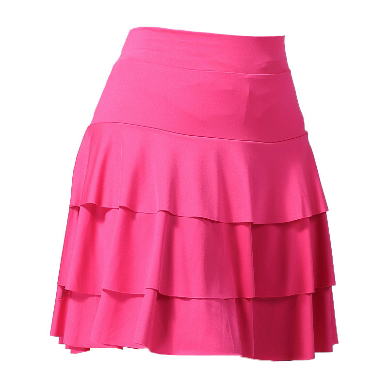 Lady Mini Dance Skirt Layered Tiered Dancewear Performance with Underpants skirt