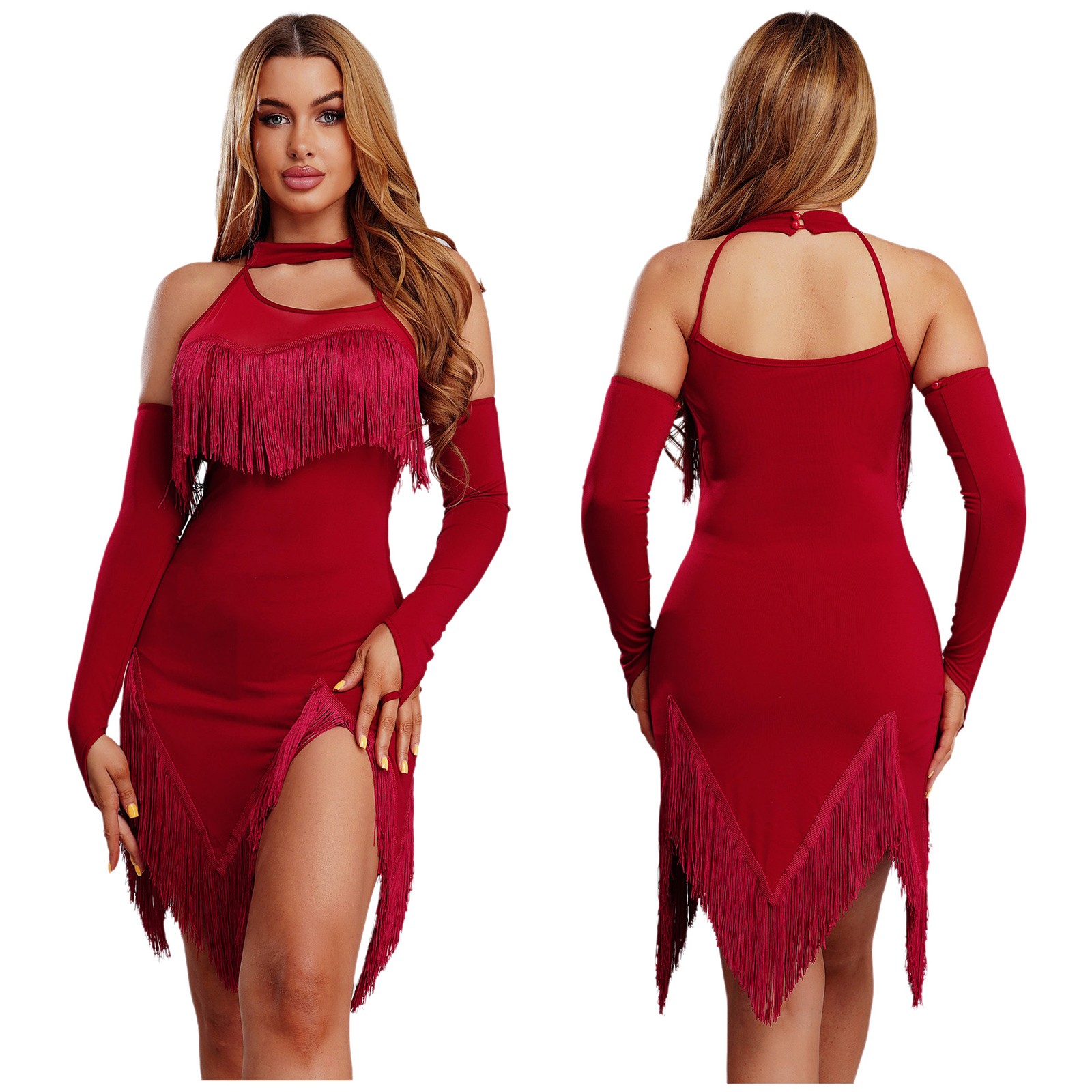 Womens Outfits Rock Swing Dress Dancing Dancewear Irregular Hem Competition