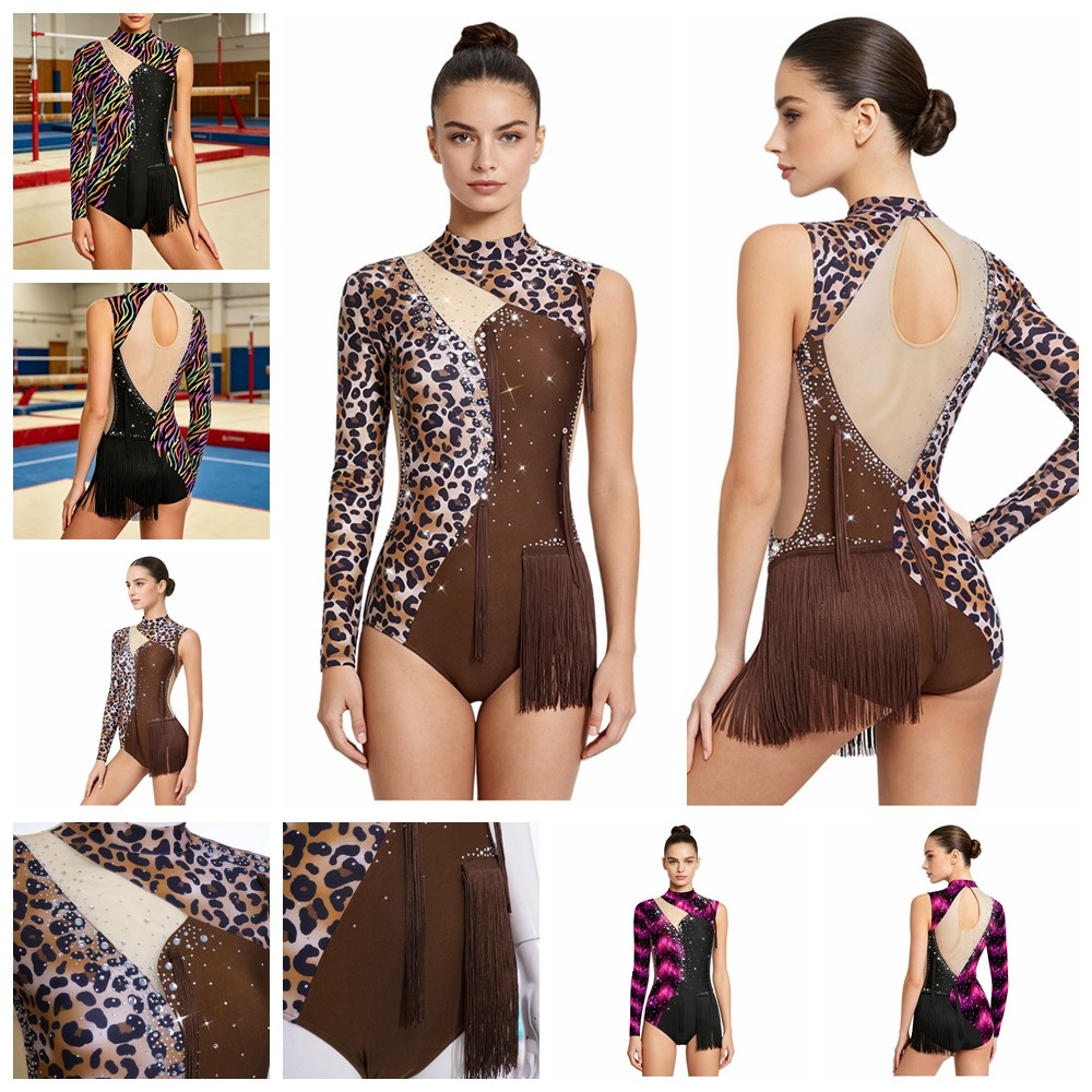 Women Jumpsuit Modern Bodysuit Cha-Cha Ballerina Athletic Ballet Sports Tops
